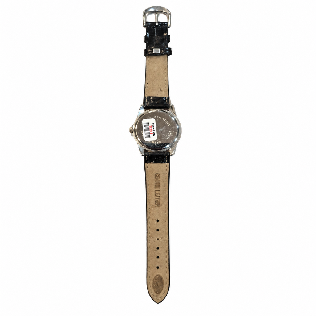 Vintage Pierre Nicol Quartz Dress Watch with Black Leather Strap