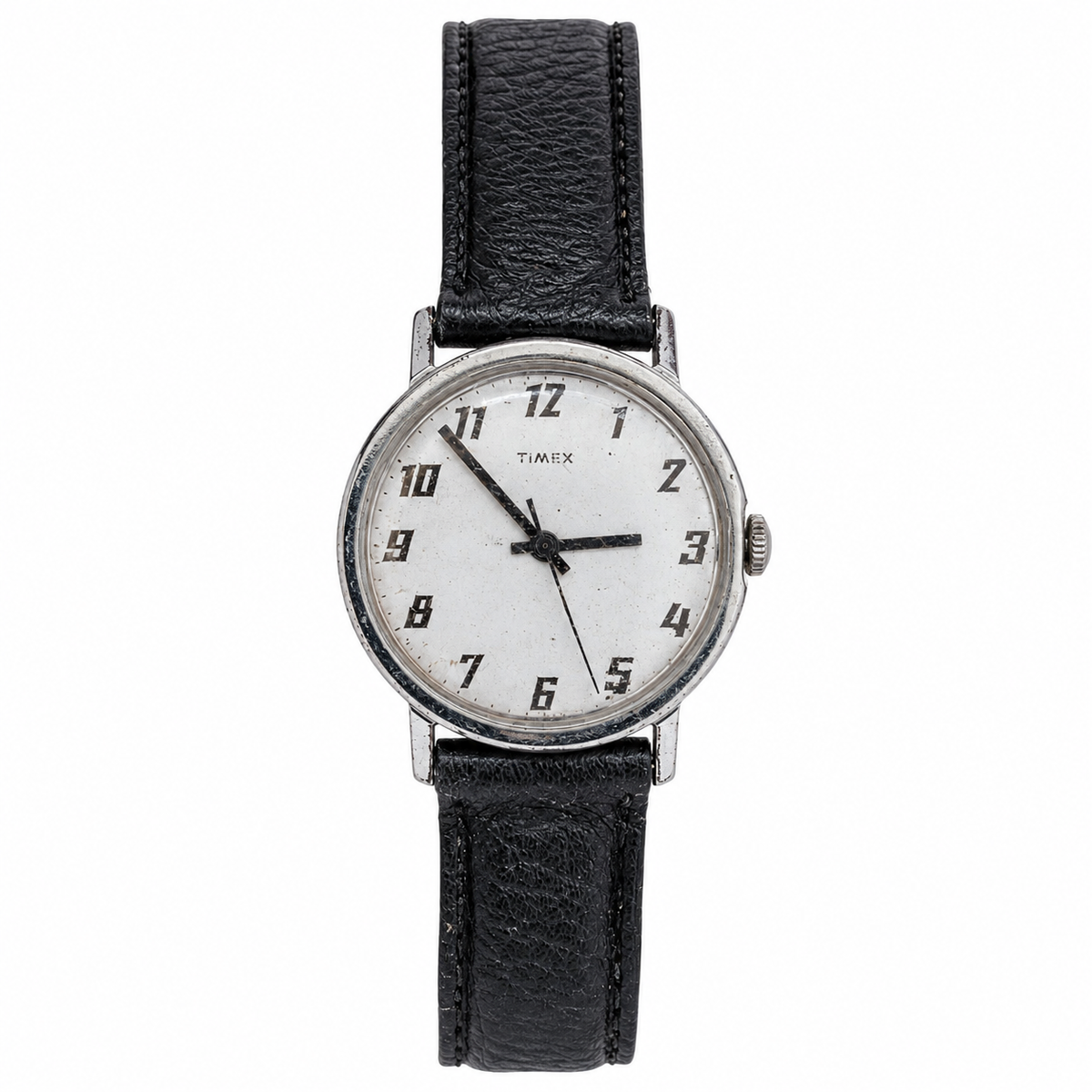 Vintage Timex White Dial Mechanical Watch - Requires Winding
