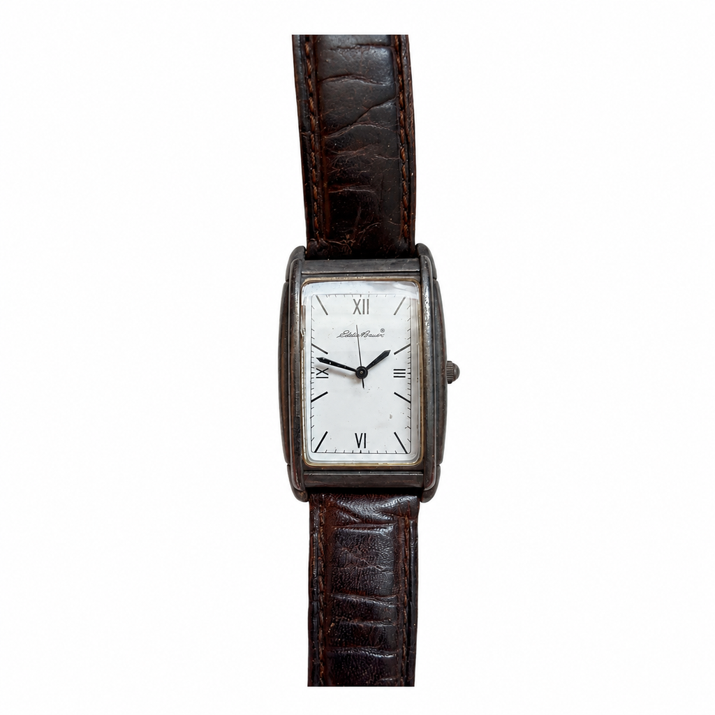 Vintage Eddie Bauer Rectangular Roman Numeral Watch - Requires a Battery