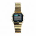 Vintage Timex Indiglo Digital Watch - Gold-Tone Expansion - Battery Required