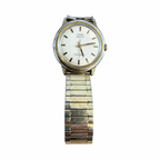 Vintage Timex Electric Dynabeat Analog Watch - Silver-Tone - Battery Required