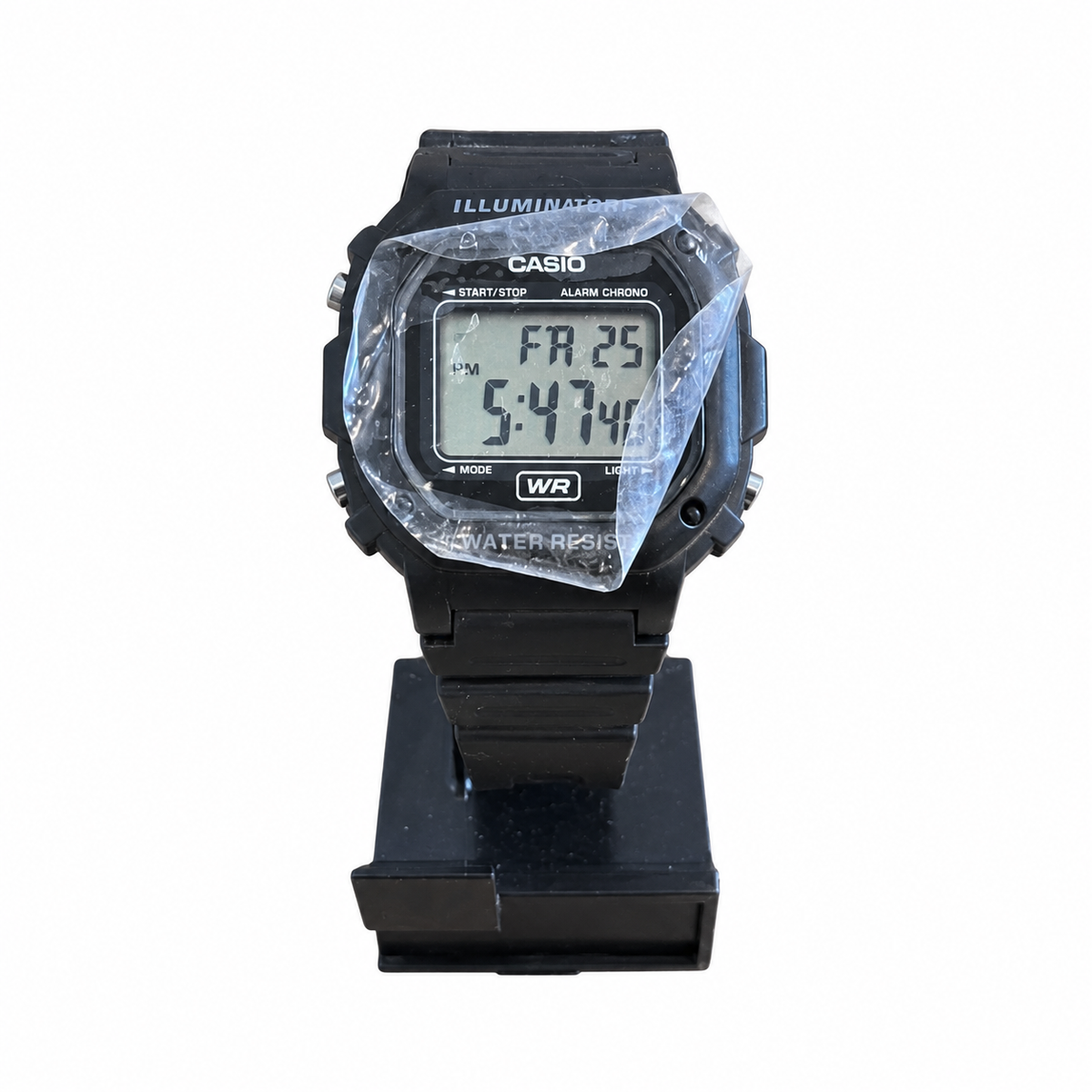 Vintage Casio Illuminator Digital Sport Watch - Black Resin - Battery Required