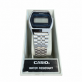 Casio Vintage Digital Water Resistant Watch - Silver-Tone - Battery Required