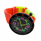 Vintage EKO Oversized Neon Quartz Watch - Multicolor Dial & - Battery Required