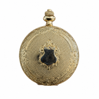 Vintage JAGA Quartz Gold-Tone Full Hunter Pocket Watch with - Battery Required
