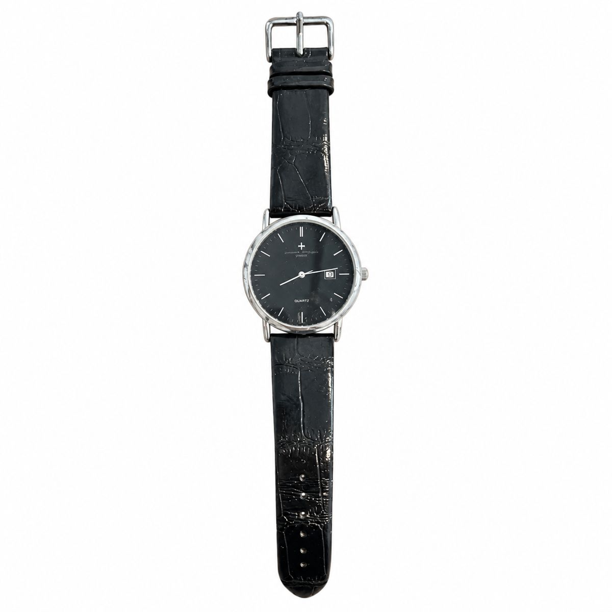 Vintage Vacheron Constantin Quartz Black Dial Leather Strap - Battery Required