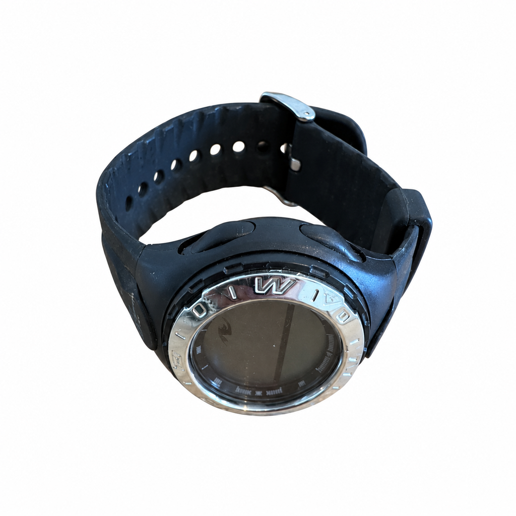 Vintage athletic Works Round Black Digital Sports Watch with Silver-Tone - Battery Required
