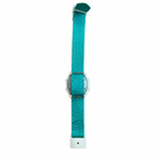 Vintage Aqua Fabric Strap Digital Sports Wristwatch - Battery Required