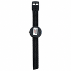 Vintage Colorful Time Teacher Quartz Watch with Black Nylon - Battery Required