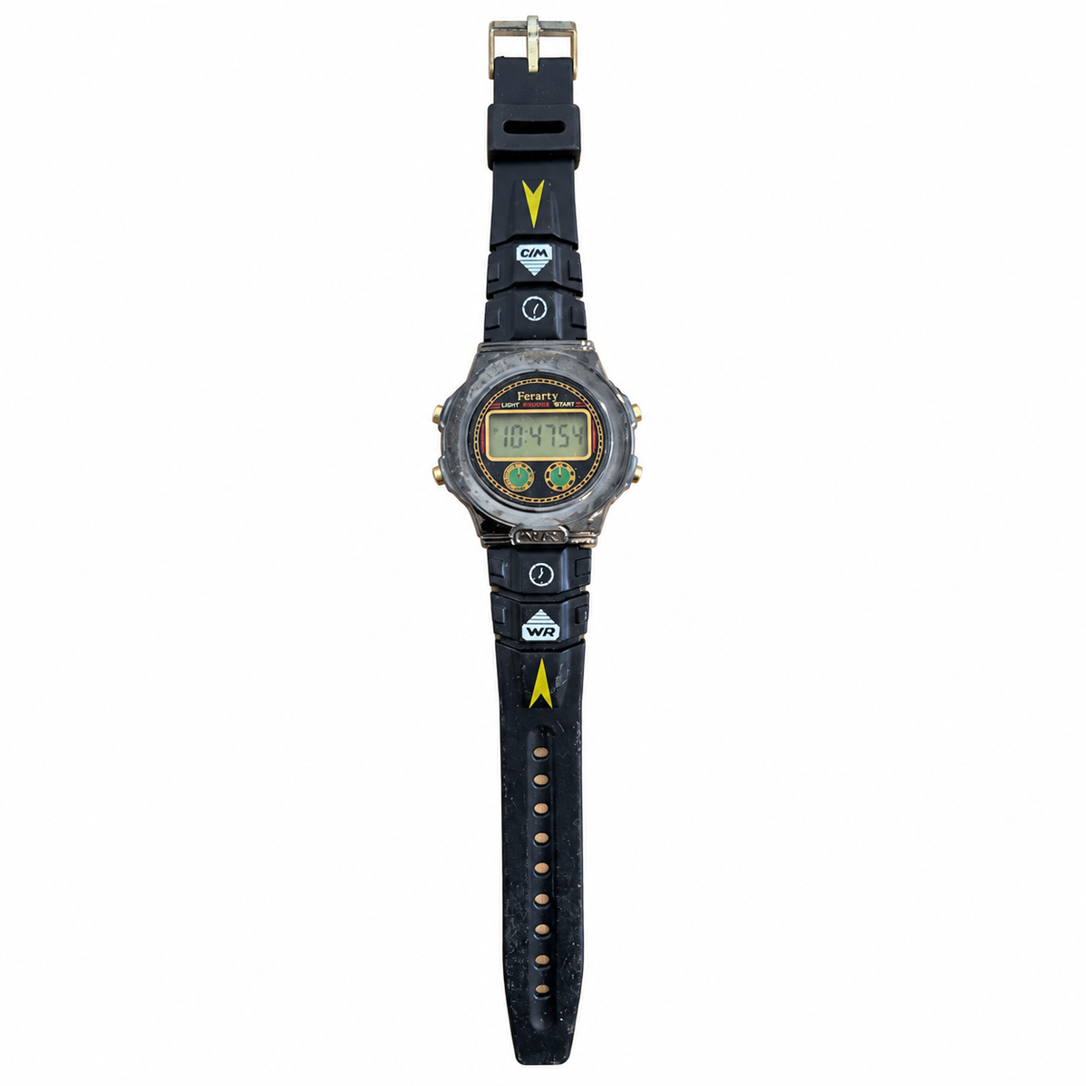 Vintage Ferarry Silver-Tone Digital Sports Watch with Black - Battery Required