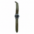 Vintage Cheval Military Field Quartz Watch with Olive Nylon Strap - Battery Required