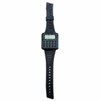 Vintage Milan Black Digital Alarm Calculator Wristwatch - Battery Required