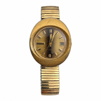 Vintage Benrus Automatic Gold-Tone Date Watch - No Battery Required
