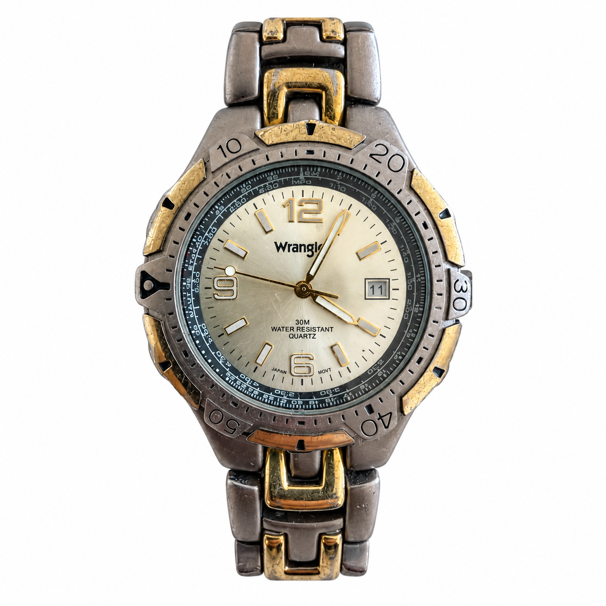 Vintage Wrangler Two-Tone Sports Date Watch - Requires a Battery