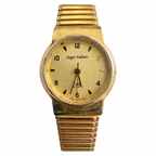 Vintage Sergio Valente Gold-Tone Expansion Watch - Requires a Battery