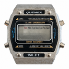 Vintage Quemex 150-FT Alarm Chronograph Digital Watch - Requires a Battery
