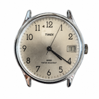Vintage Timex Champagne Dial Date Mechanical Watch - Requires Winding