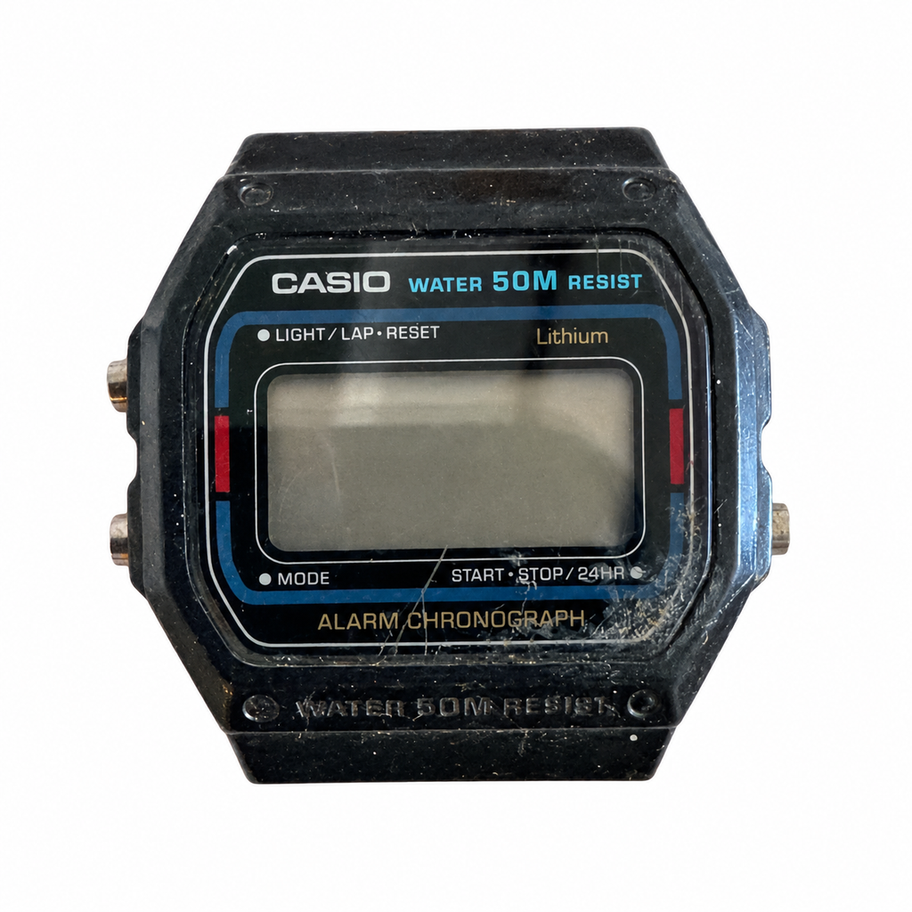 Vintage Casio W-70 Module 596 Alarm Chronograph Watch - Requires a Battery