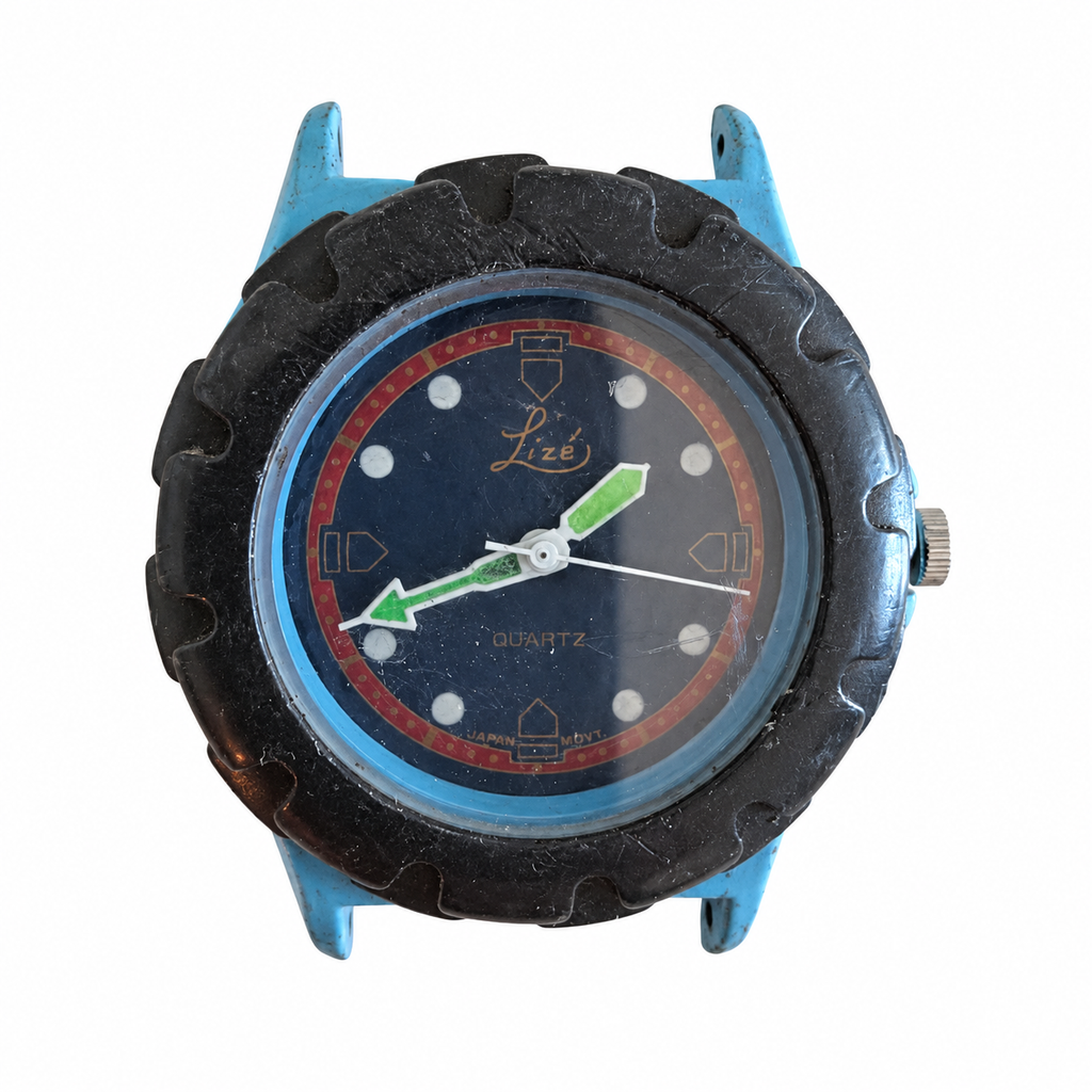 Vintage Lizé Tire-Bezel Blue Dial Quartz Watch - Requires a Battery