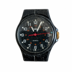 Vintage Timex Black Dial 24-Hour Field Quartz Watch - Requires a Battery