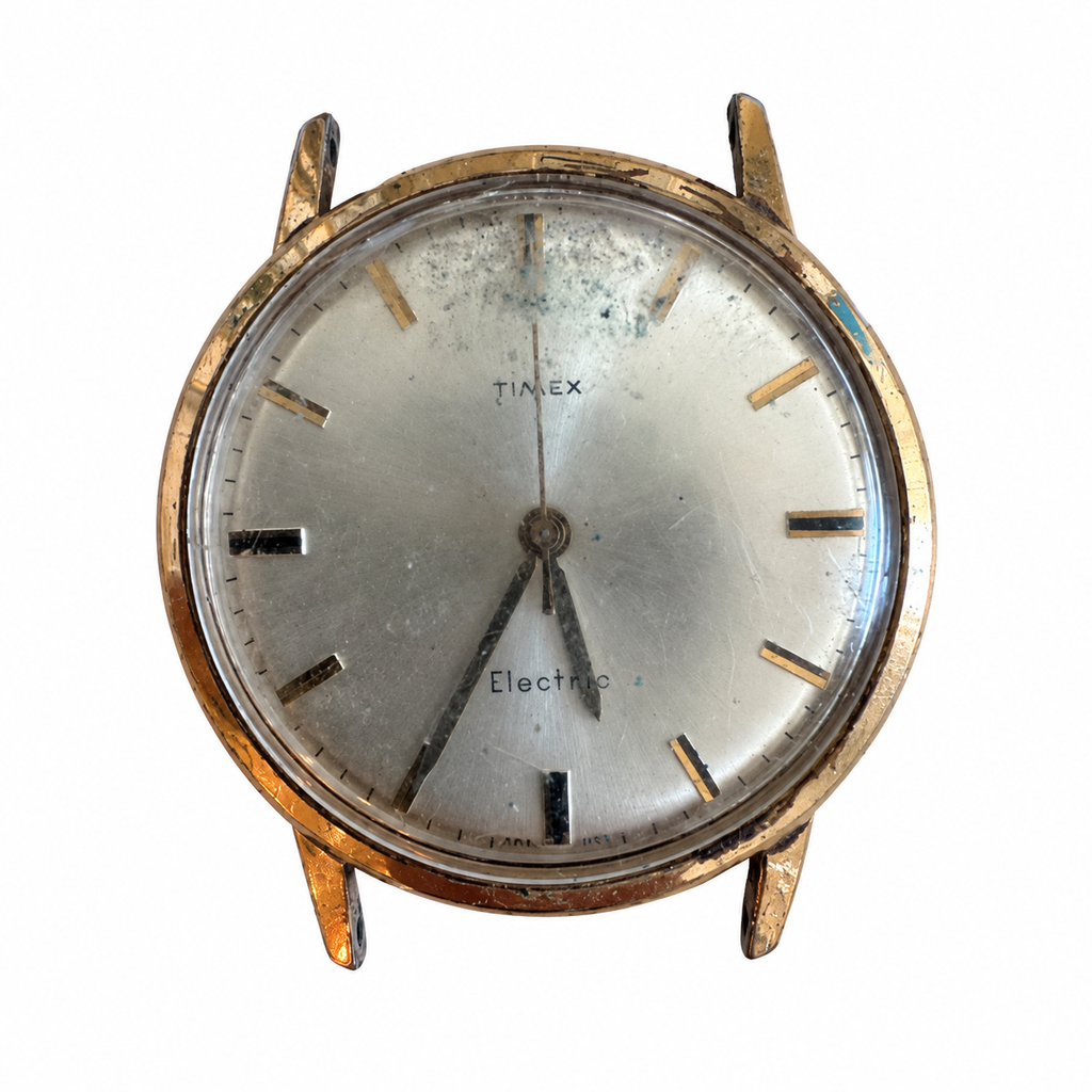Vintage Timex Electric Silver Dial Watch - Requires a Battery