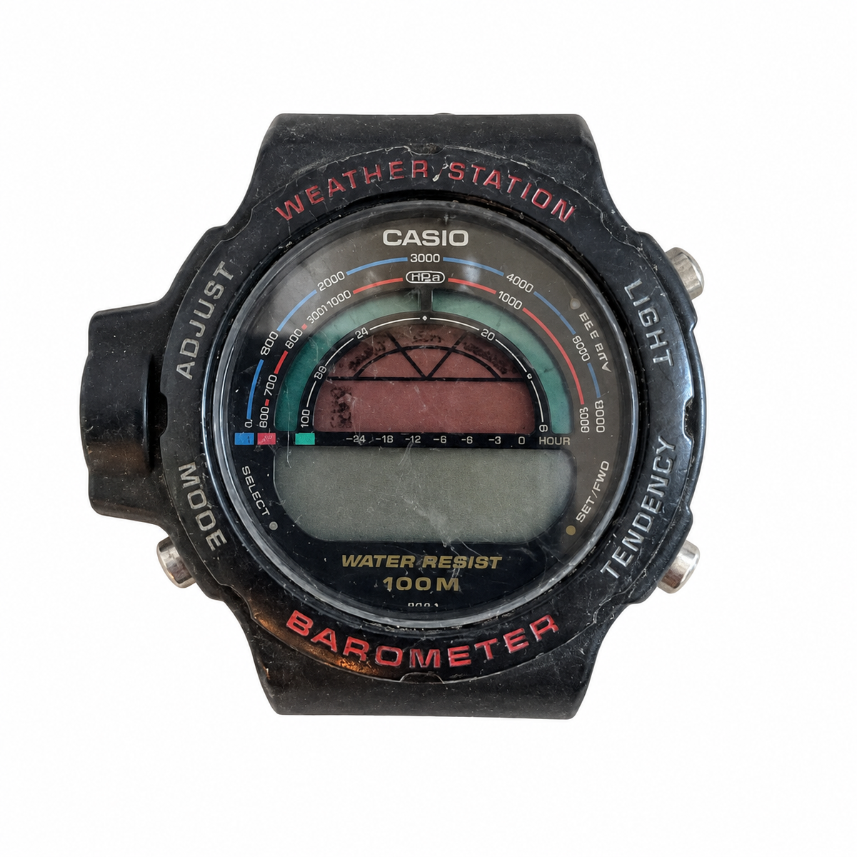 Vintage Casio BM-100W Weather Station Barometer Watch - Requires a Battery