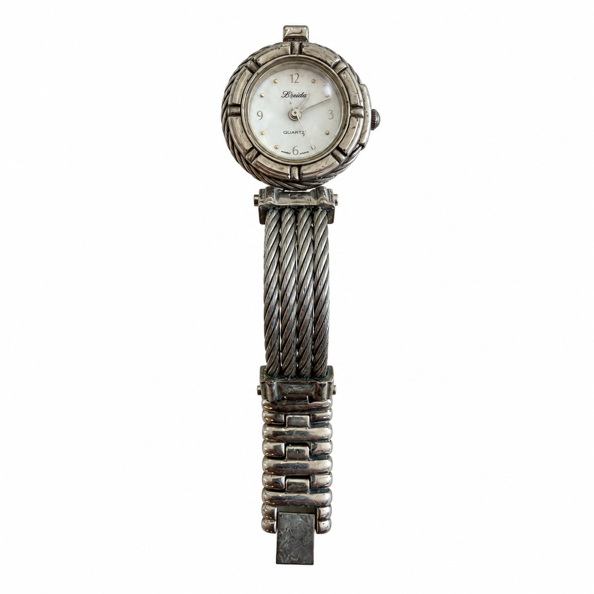 Vintage Breda Mother-of-Pearl Cable Bracelet Women's Watch - Requires a Battery