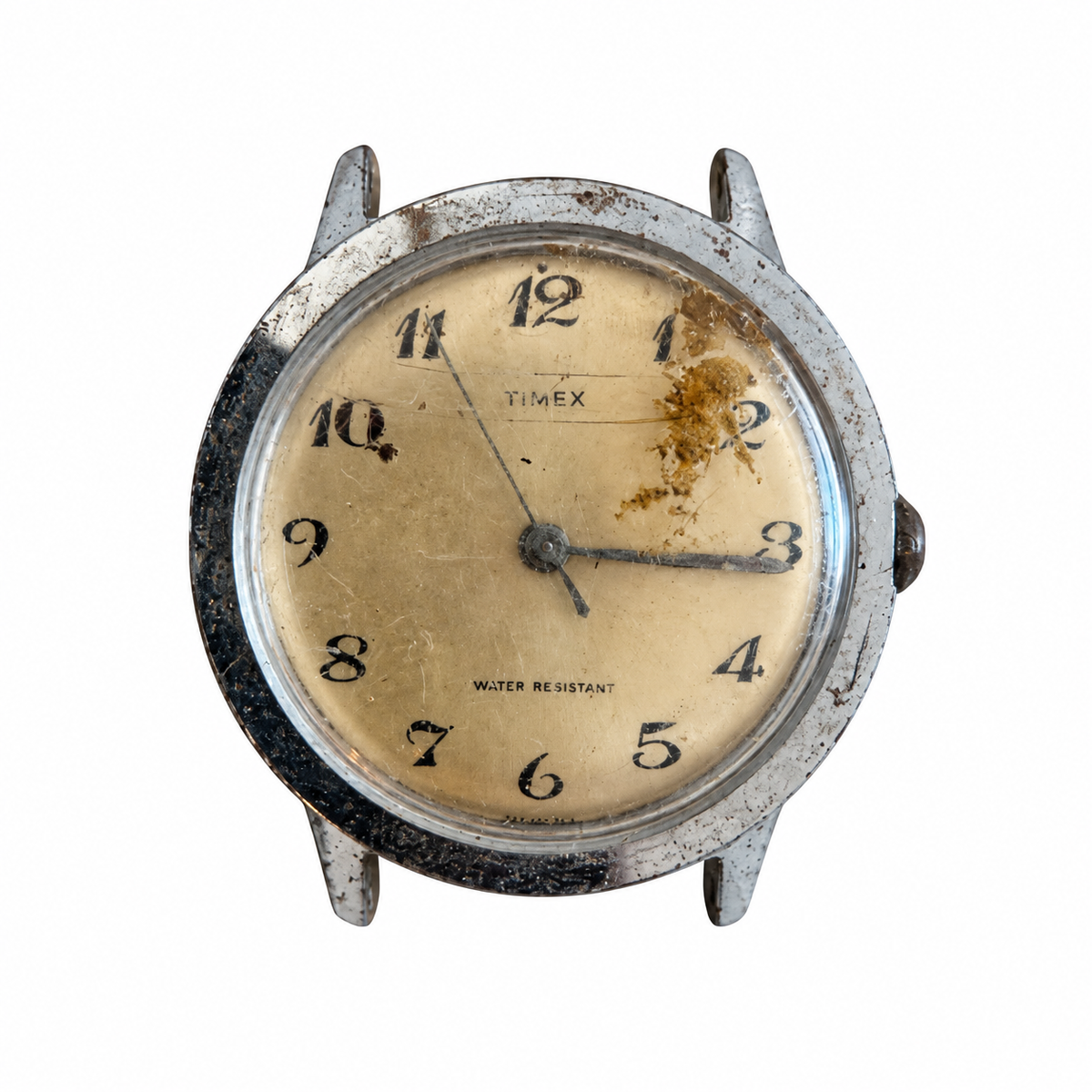 Vintage Timex Water-Resistant-Marked Arabic Numeral Men's Watch - Requires Winding