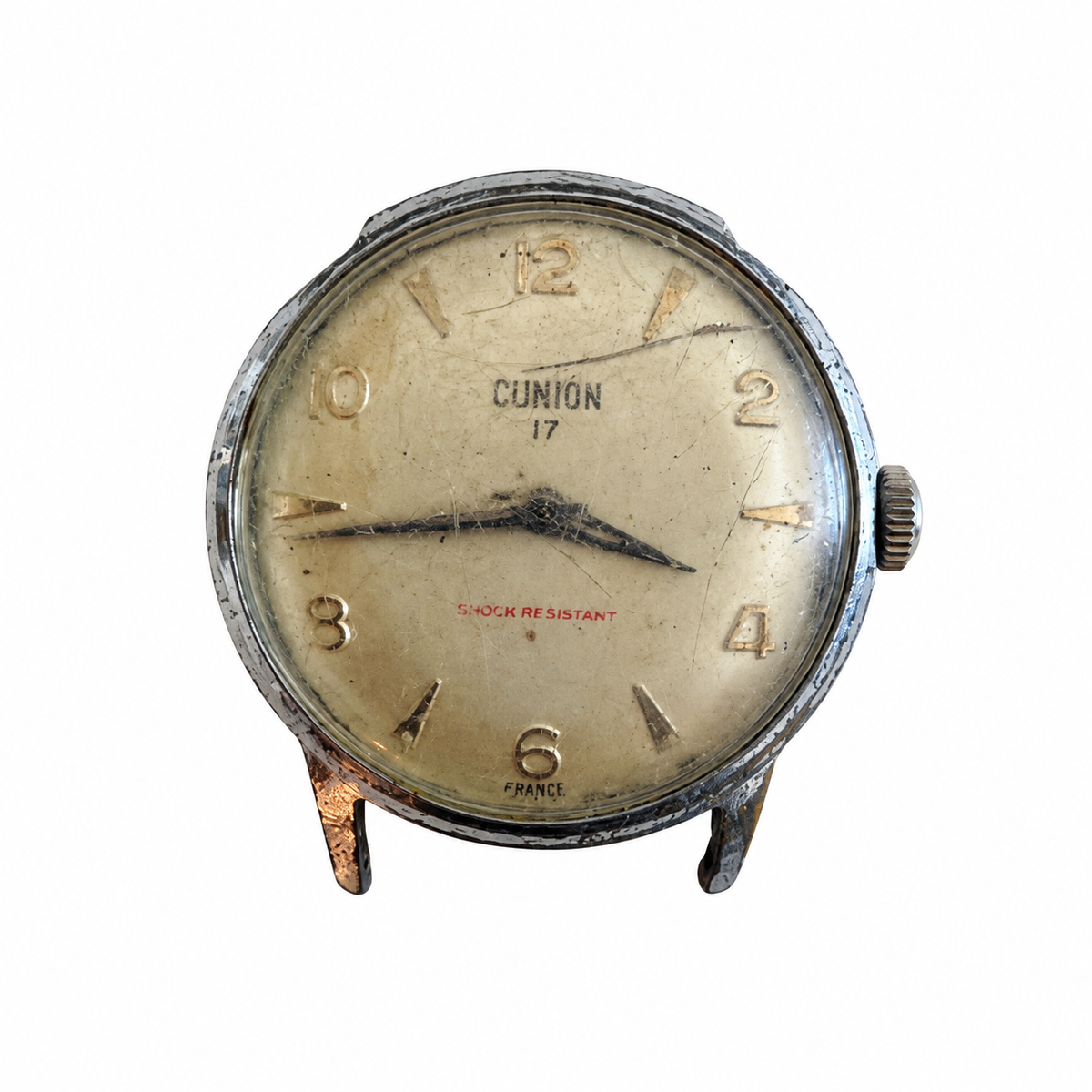 Vintage Cunion 17 Shock-Resistant French Men's Watch - Requires Winding