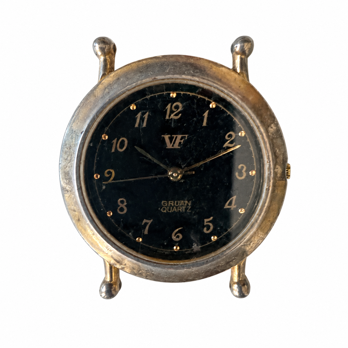 Vintage Vanity Fair Gruen Quartz Black Dial Watch - Requires a Battery