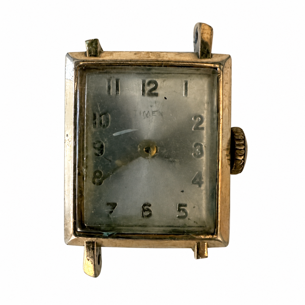 Vintage Timex Rectangular Silver Dial Mechanical Watch - Requires Winding
