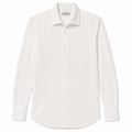Ermenegildo Zegna Men's Cotton Dress Shirt - White Herringbone