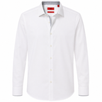 HUGO BOSS Slim Fit Easy Iron Men's Dress Shirt - White