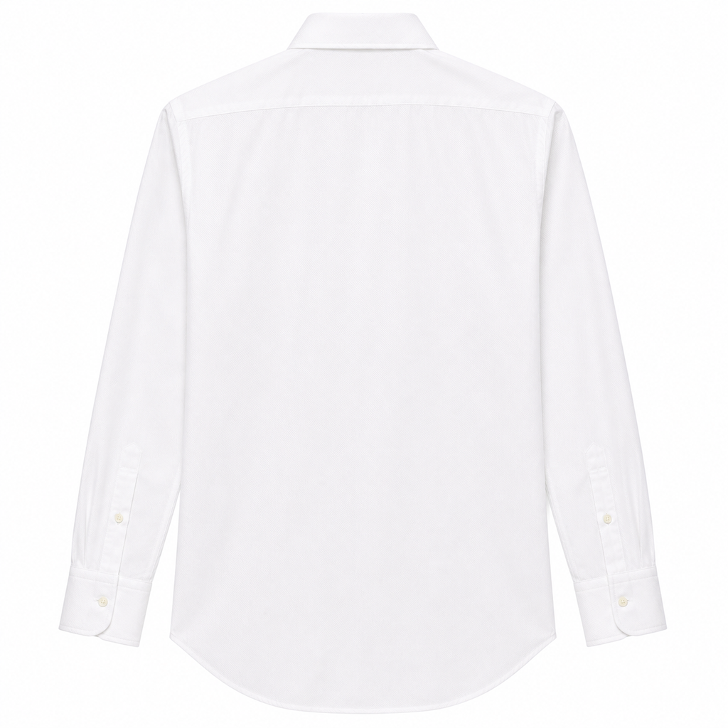 Anto Beverly Hills Men's Dress Shirt - White Textured Cotton