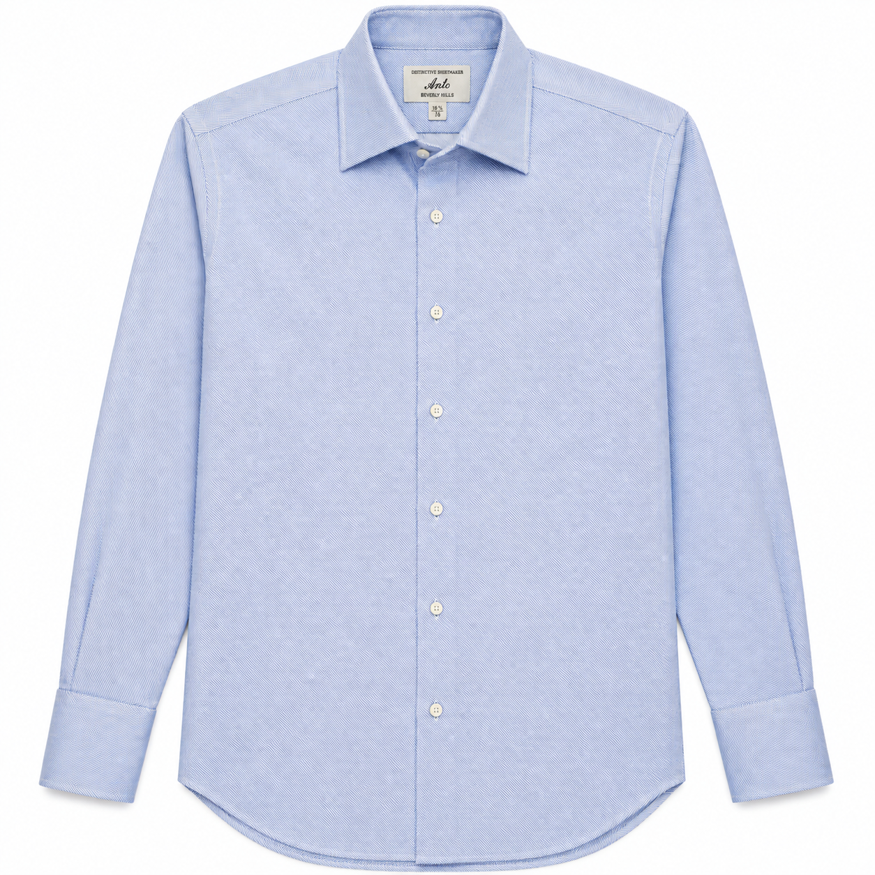 Anto Beverly Hills Custom Dress Shirt - Light Blue Fine Stripe