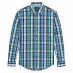 Lauren Ralph Lauren Tall Fit Performance Stretch Dress Shirt - Green/Blue Plaid