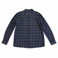 Theory Irving Men's Plaid Flannel Shirt - Navy Blue/Gray