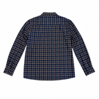Theory Irving Men's Plaid Flannel Shirt - Navy Blue/Gray