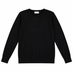 INA R. Vintage Crewneck Knit Sweater - Black