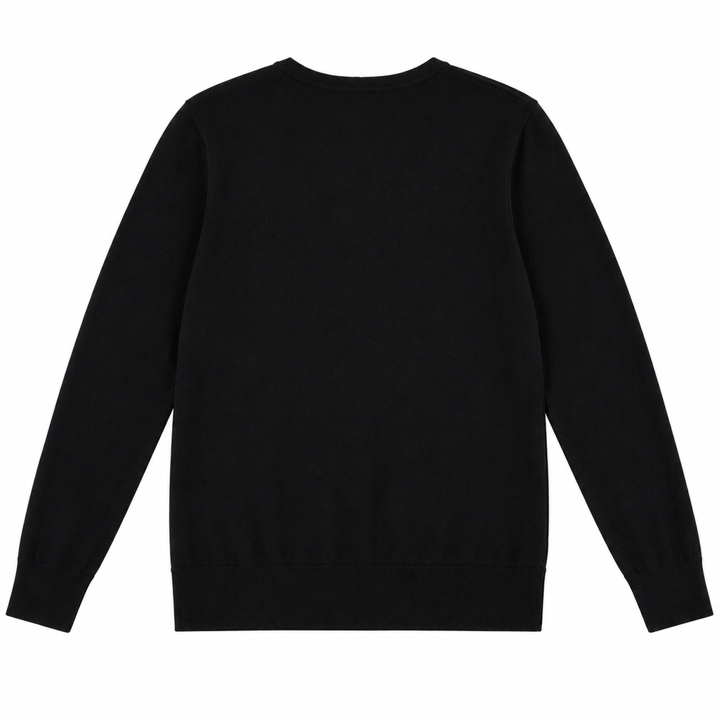 INA R. Vintage Crewneck Knit Sweater - Black