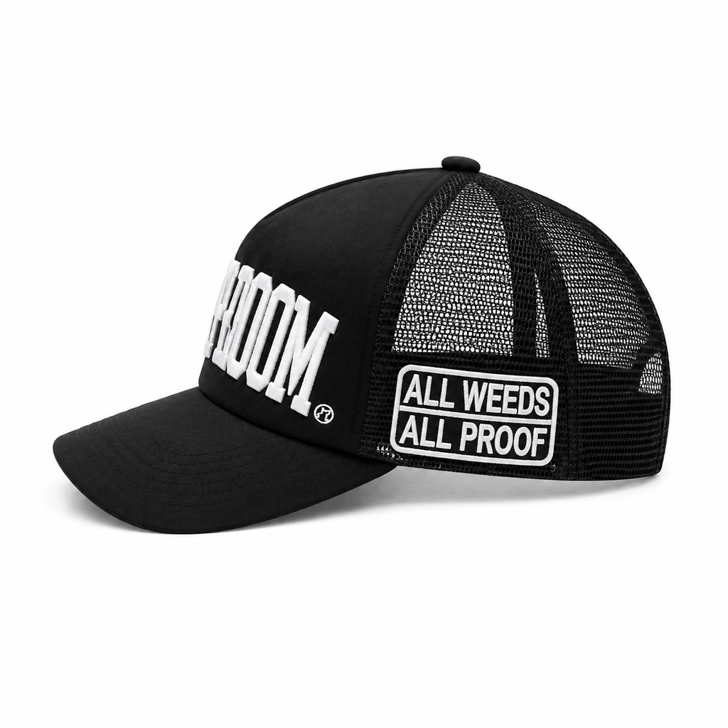 VIP Room St. Tropez Embroidered Trucker Cap - Black