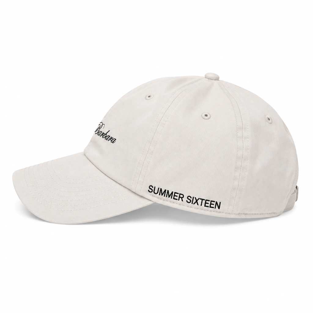 Santa Barbara Summer Sixteen Embroidered Baseball Cap - White