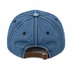 Five Four FF Logo Washed Denim Baseball Cap - Blue
