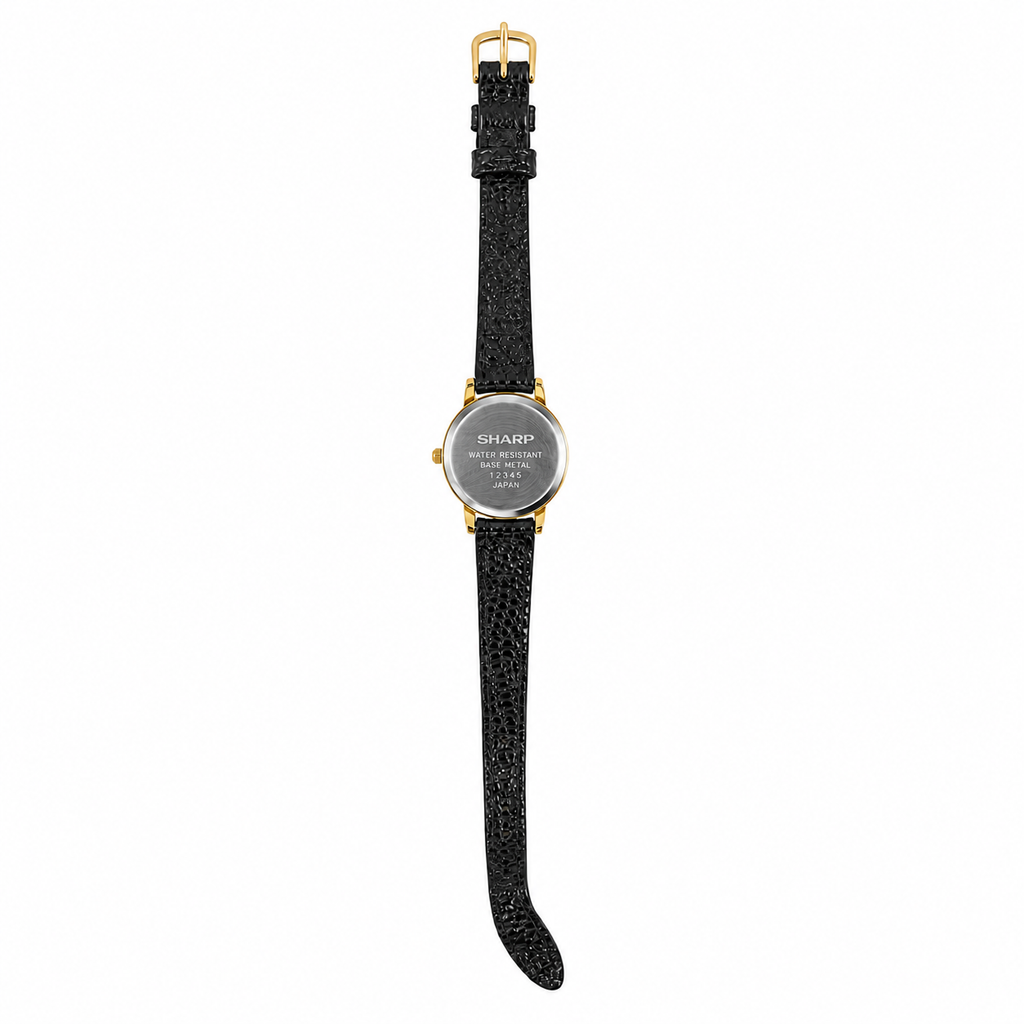 Vintage Sharp Minimalist Quartz Watch - Gold/Silver Dial - Battery Required
