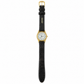 Vintage Sharp Traditional Quartz Watch - Gold/White Dial - Battery Required