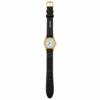 Vintage Sharp Traditional Quartz Watch - Gold/White Dial - Battery Required