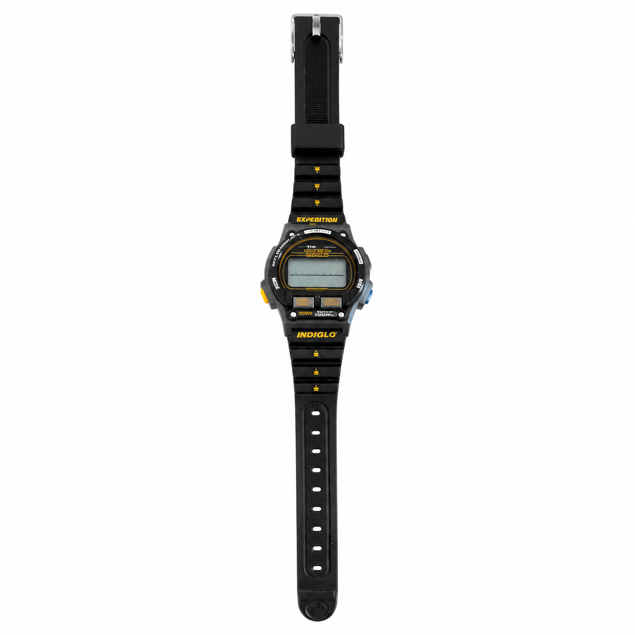 VintageTimex INDIGLO Black Digital Sports Watch.Black - Battery Required