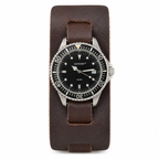 Luxury Black Dial Cuff Strap Quartz Watch - Requires a Battery