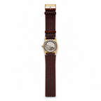 Skagen Denmark Automatic Date Watch Brown Leather Strap