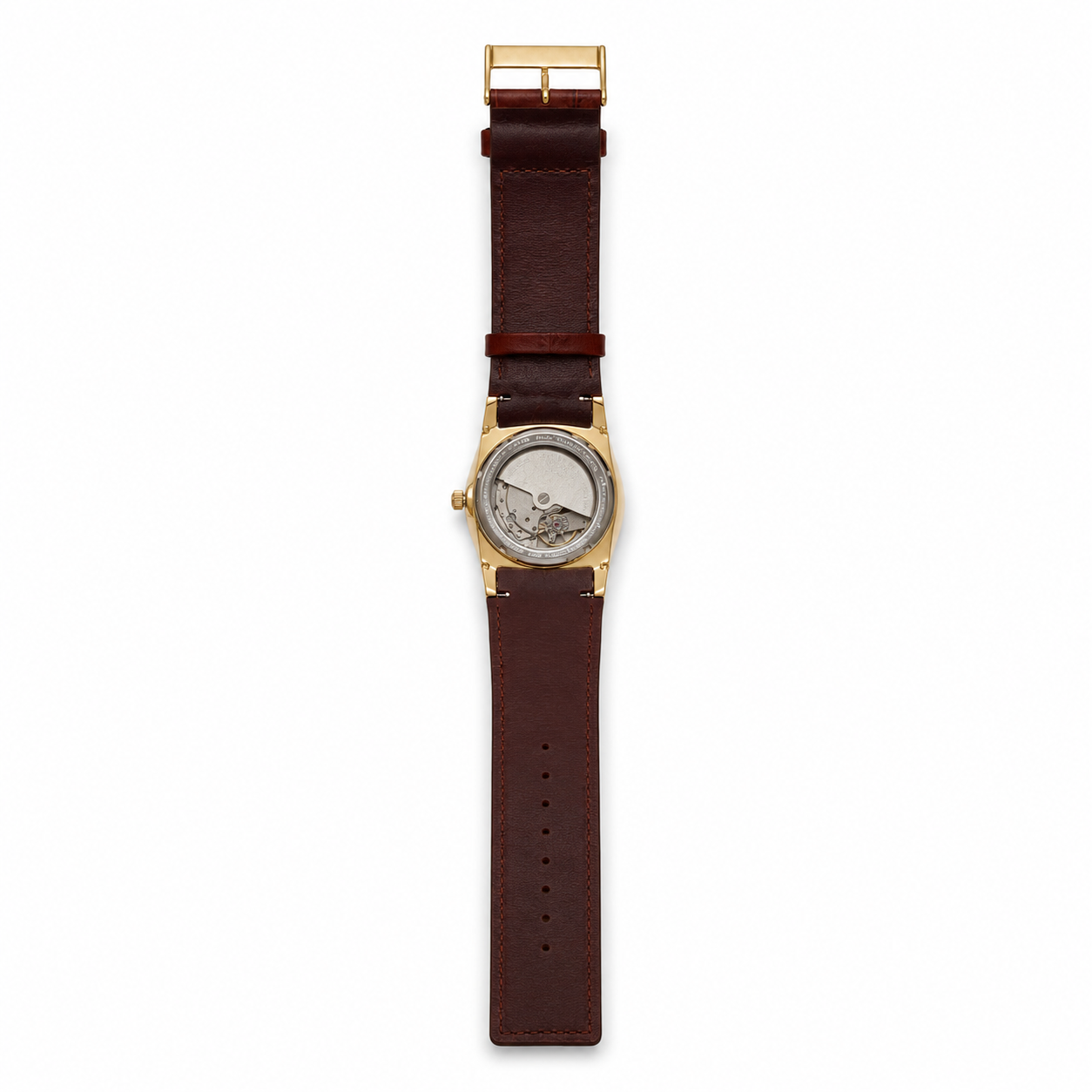 Skagen Denmark Automatic Date Watch Brown Leather Strap